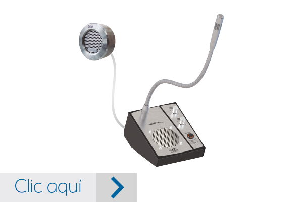 Intercomunicador para montaje en ventanilla de trafico medio