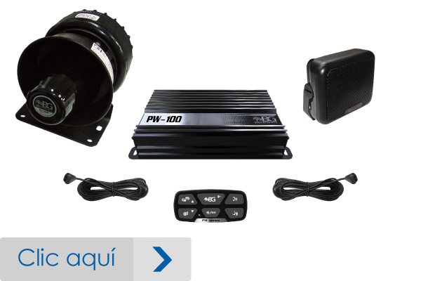 Intercomunicador para vehículos blindados, perifoneo y sirenas de 100Watts