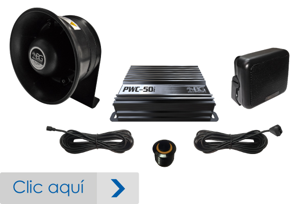 Intercomunicador sin sirenas para vehículos blindados, perifoneo de 50watts